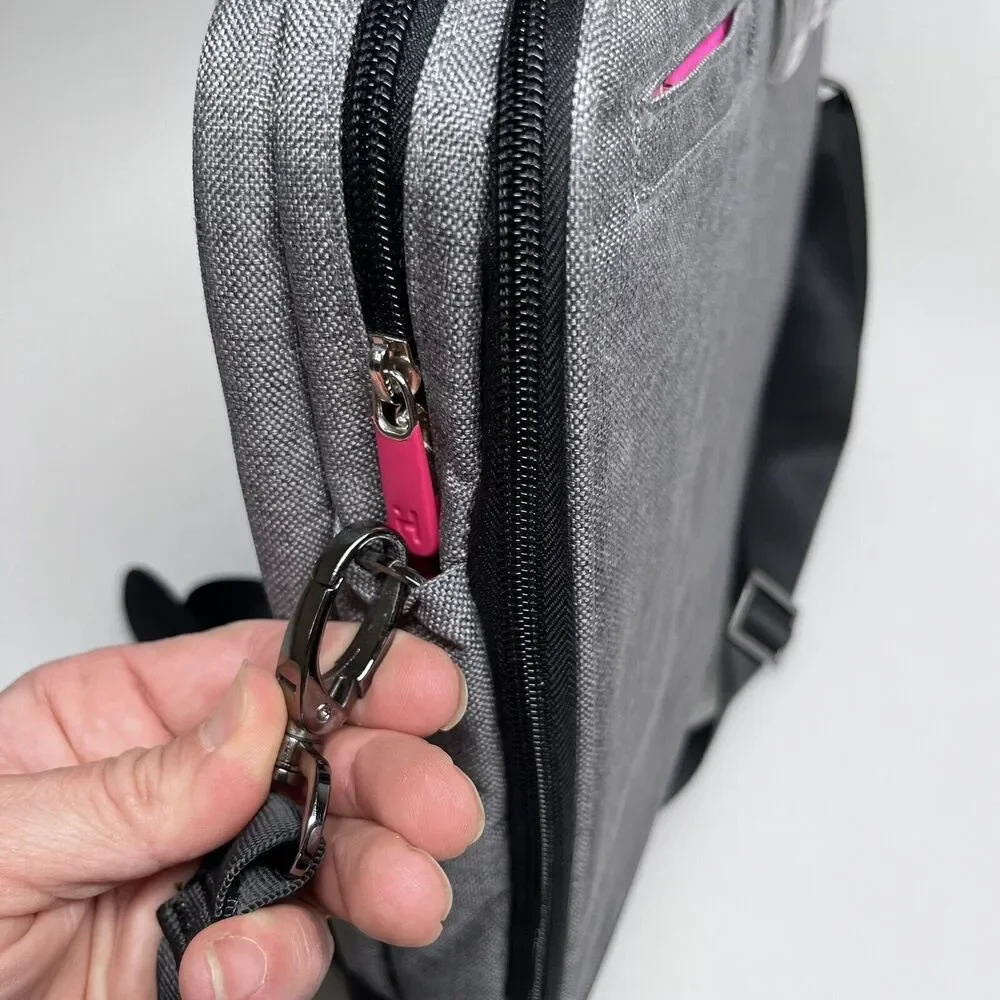 NEW iHome Smart Brief: 13 inch Laptop Bag Briefcase for Mac Heathered Grey iPad